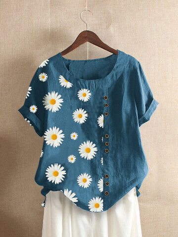 Daisy Floral Patched T-shirt