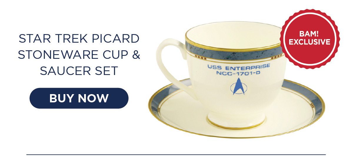 Twitter Logo Save BAM! Exclusive Star Trek Picard 12 oz Stoneware Cup & Saucer by Classic Imports