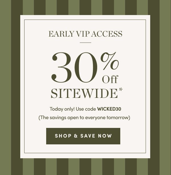 Up to 30 Percent Off Sitewide