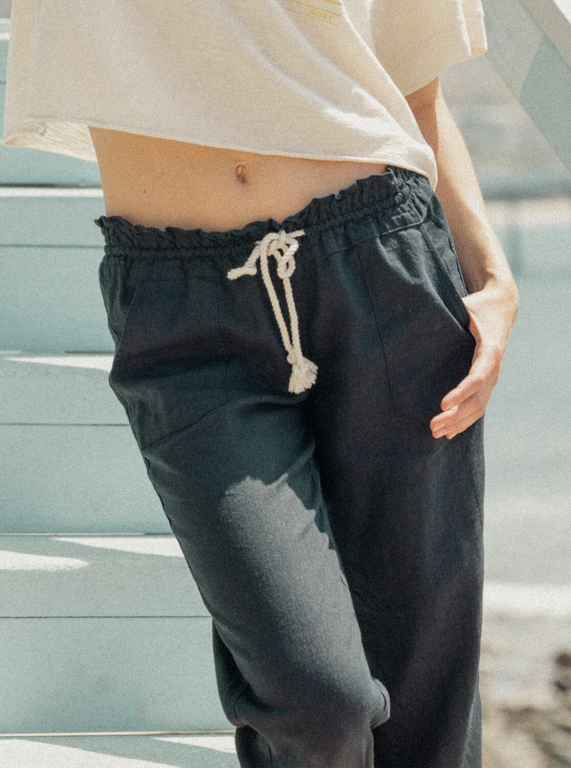 Image of Oceanside Flared Pants - True Black