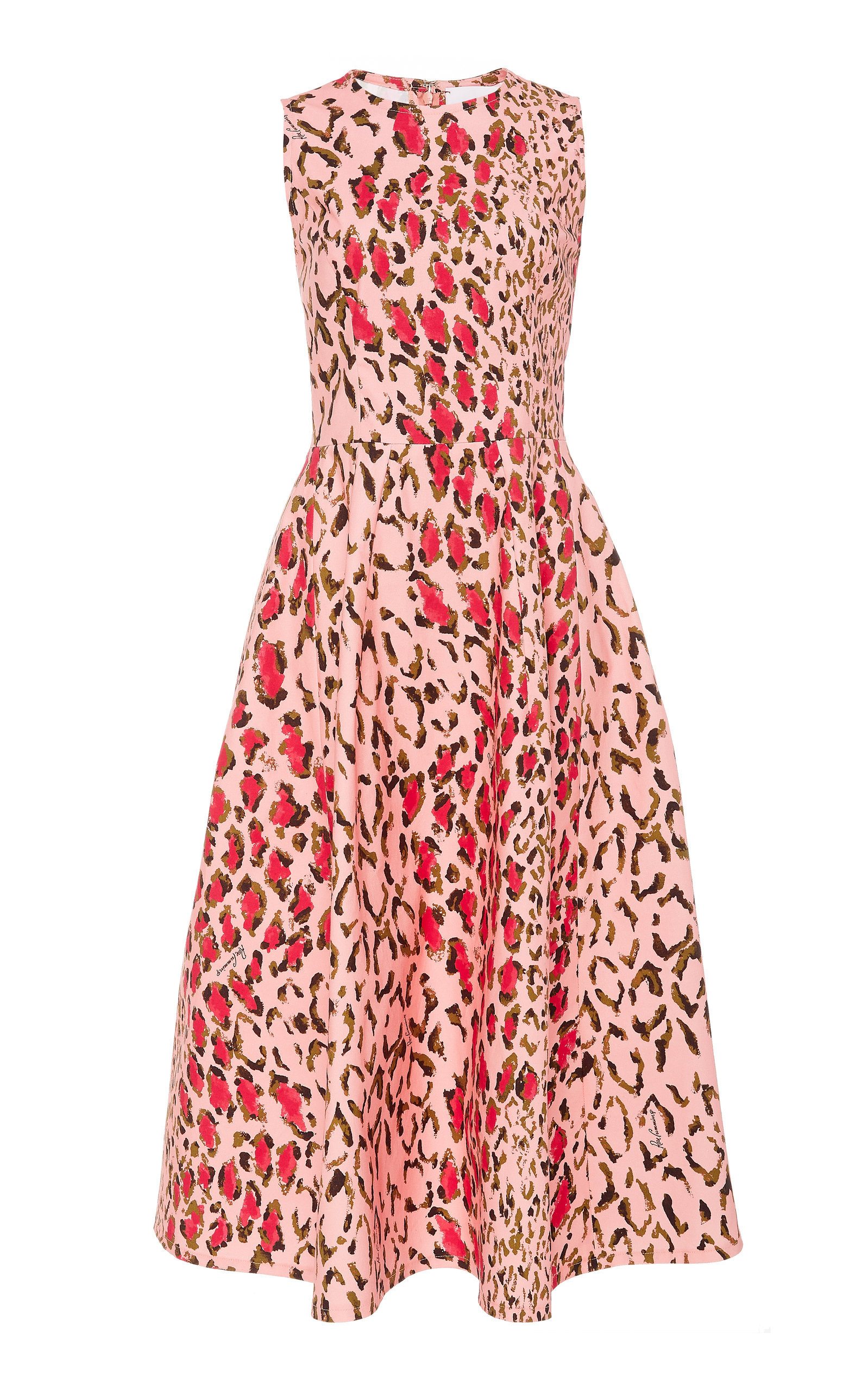 Leopard Print Cotton Sleeveless A Line Dress, $1,590
