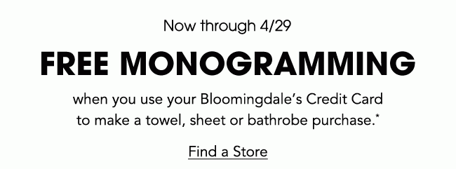 FREE MONOGRAMMING