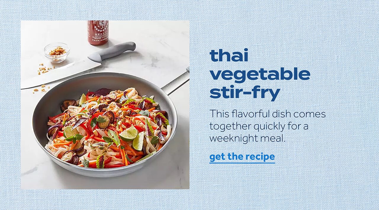 thai vegetable stir-fry | This flavorful dish comes together quickly for a weeknight meal. | get the recipe