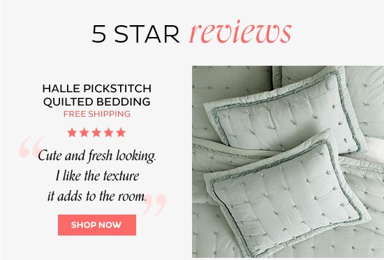 Halle Pickstitch Quilted Bedding