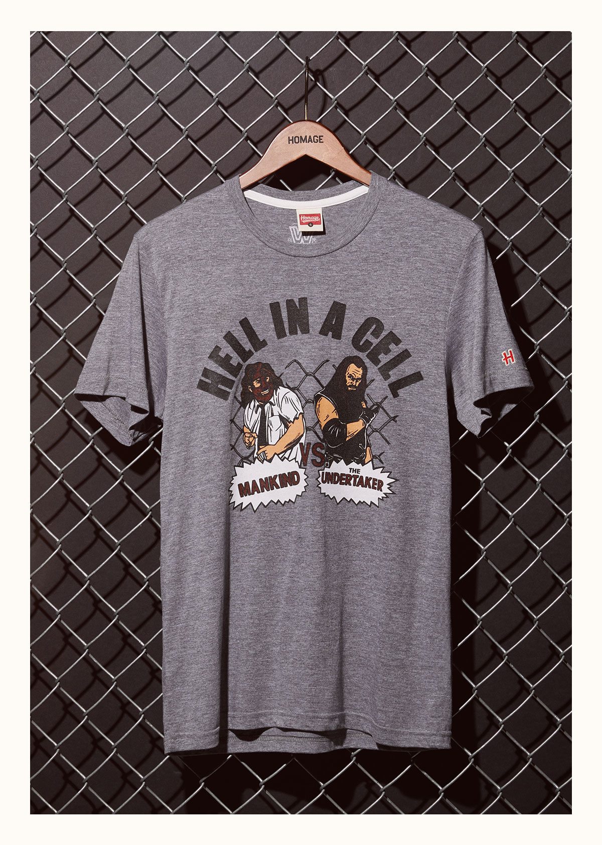 Hell in a Cell. Undertaker vs. Mankind tee.