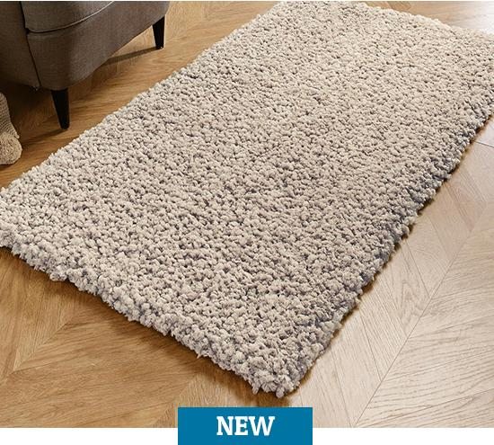 Natural Bertie Shaggy Rug From £45 >