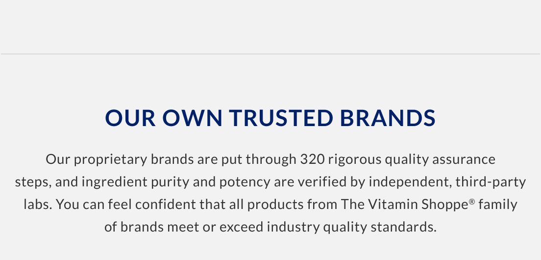 Our Own Trusted Brands