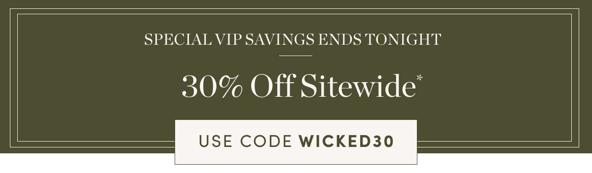 Up to 30 Percent Off Sitewide