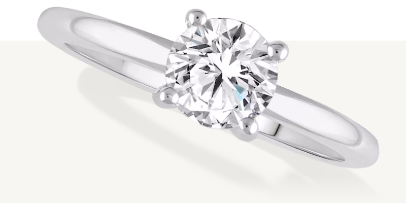 Lab-Created Diamonds by KAY Round-Cut Solitaire Engagement Ring 3/4 ct tw 14K White Gold (F/VS2)