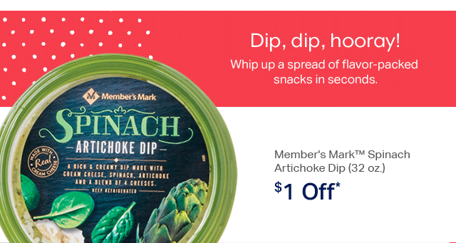 Member's Mark Spinach Artichoke Dip (32 oz.)