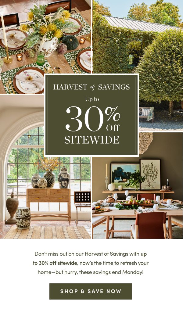 Up to 30 Percent Off Sitewide