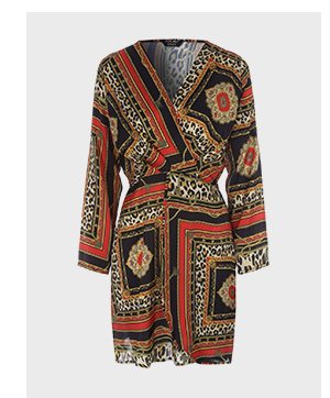 Womens ENVY Scarf Print Dress