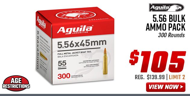Aguila Ammunition 5.56 Bulk Ammo Pack of 300 Rounds