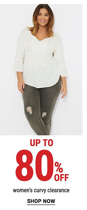 Up to 80% off women's curvy clearance. Shop Now.