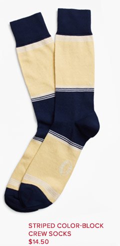 STRIPED COLOR- CREW SOCKS $14.50