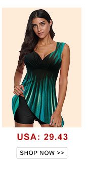 Ombre Print Wide Strap Swimdress and Shorts