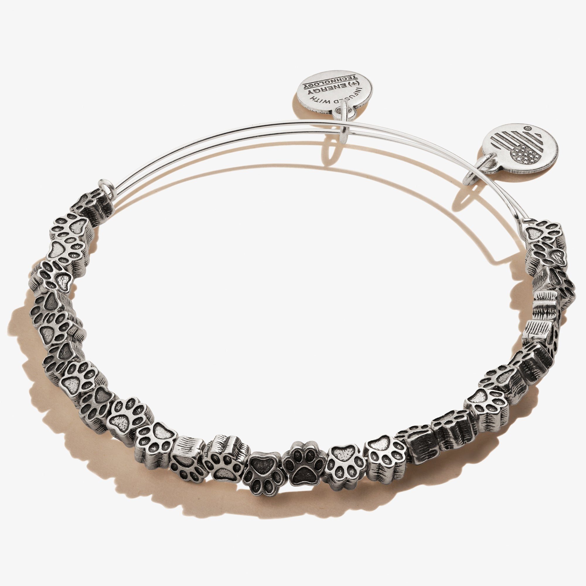 Image of Paw Print Beaded Bangle