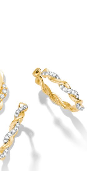 Circle of Gratitude Gold and Diamond Earrings