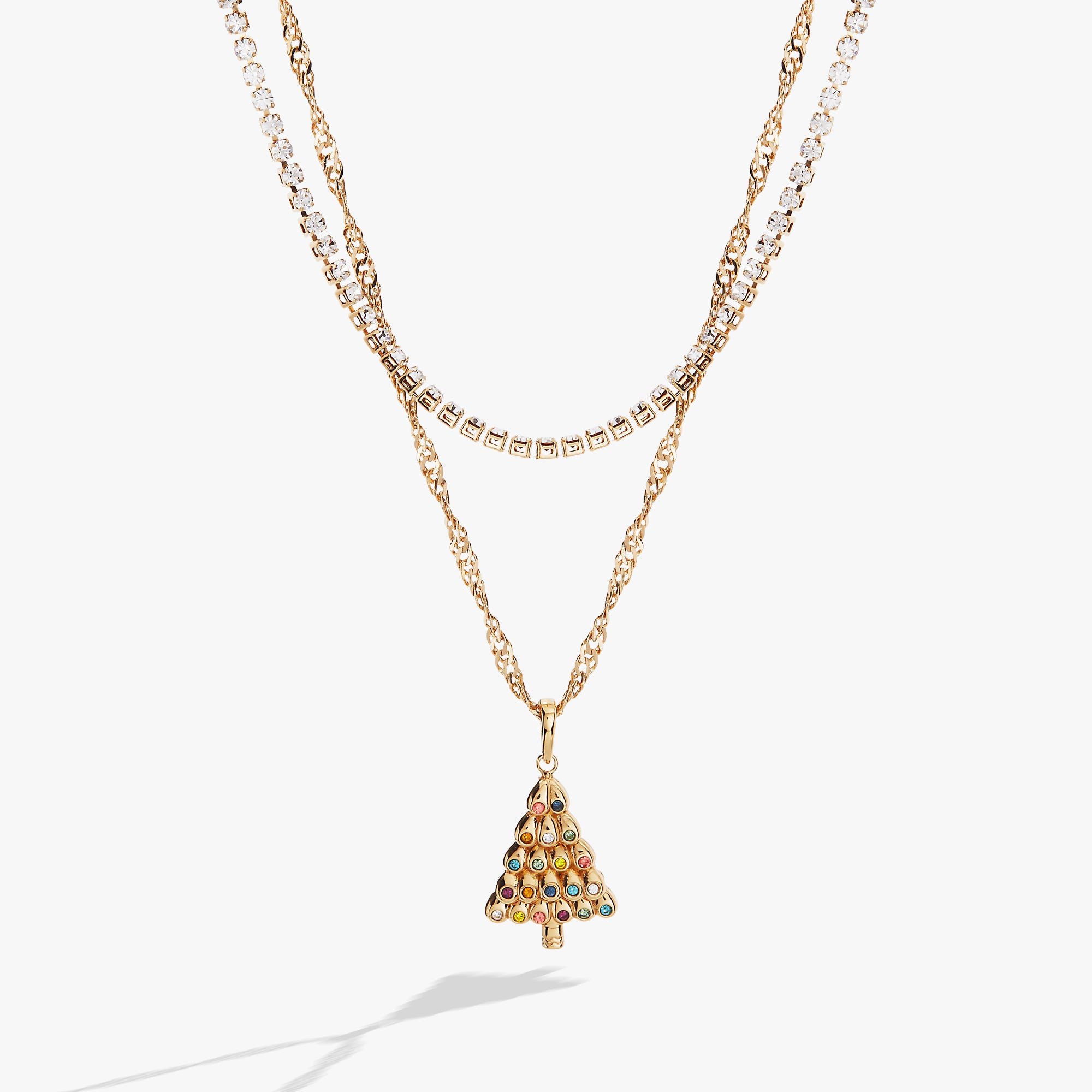 Image of Christmas Tree Layered Necklace