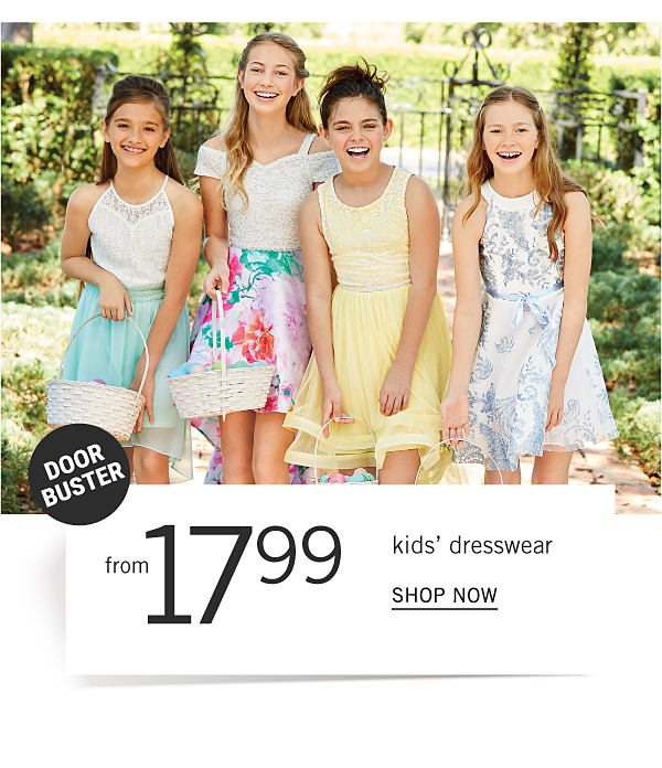 Doorbuster from 17.99 Kids' Dresswear - Shop Now