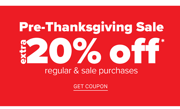 Extra 20% off Regular & Sale Purchases - Get Coupon