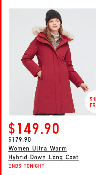 WOMEN ULTRA WARM HYBRID DOWN LONG COAT