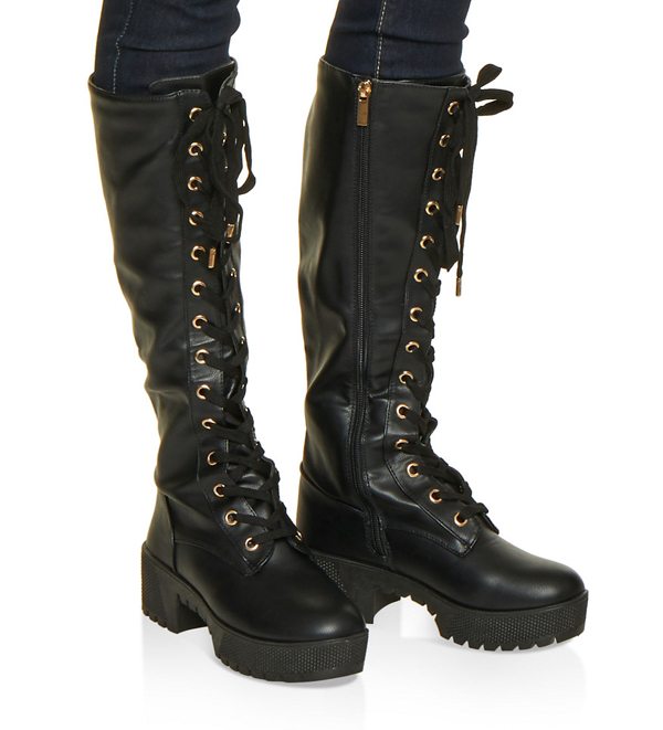 Lace Up Platform Boots