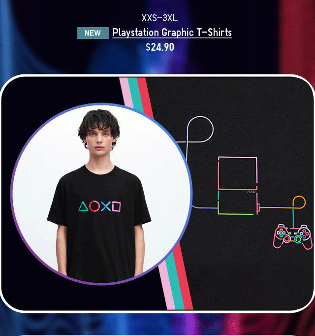 PDP4 - ADULT PLAYSTATION GRAPHIC T-SHIRTS