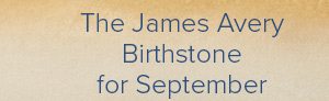 The James Avery Birthstone for September