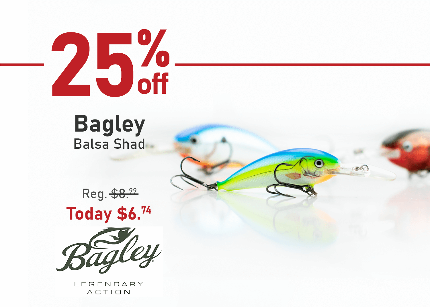 Save 25% on the Bagley Balsa Shad