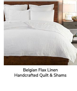 Belgian Flax Linen Handcrafted Quilt & Shams