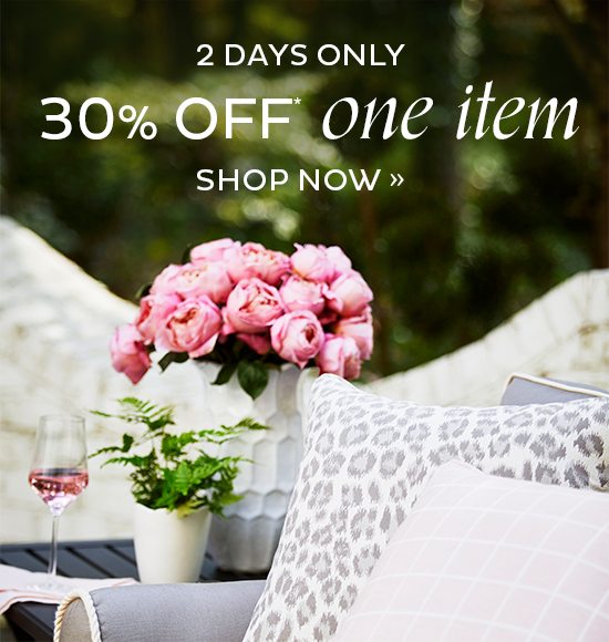 30% Off one item*