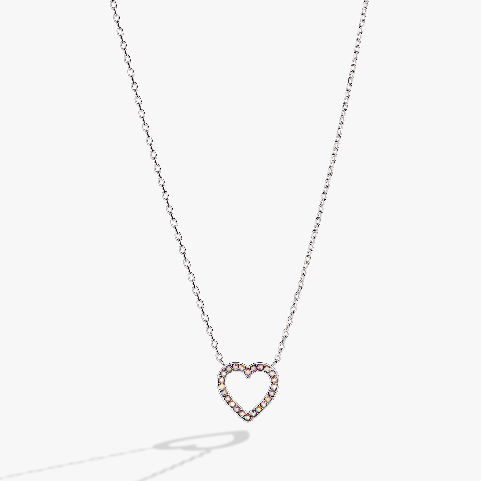 Image of Heart and Crystal Necklace