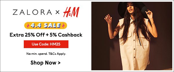 H&M Extra 25% Off + 5% Cashback!