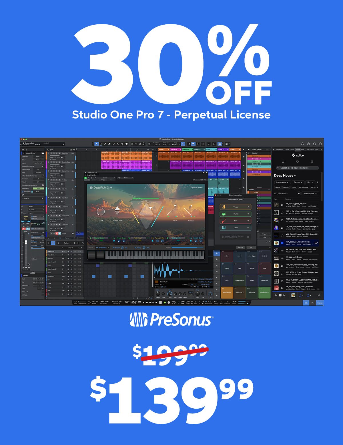 30% Off: PreSonus Studio One Pro 7 — Was $199.99 | Now $139.99