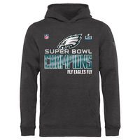 Youth Philadelphia Eagles NFL Pro Line by Fanatics Branded Heather Charcoal Super Bowl LII Champions Trophy Collection Locker Room Hoodie