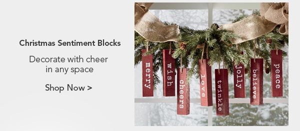 Set of 8 Christmas Sentiment Blocks Decorate with cheer in any space Shop Now 