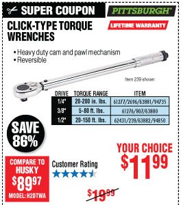 View 1/2 in. Drive Click Type Torque Wrench