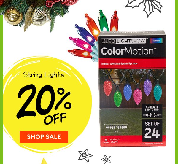 String Lights 20% Off