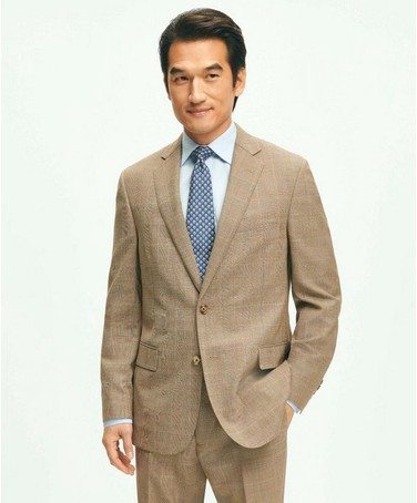 Classic Fit Wool Checked 1818 Suit