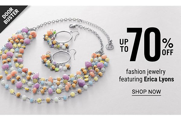 Doorbuster - Up to 70% off fashion jewelry featuring Erica Lyons. Shop Now.