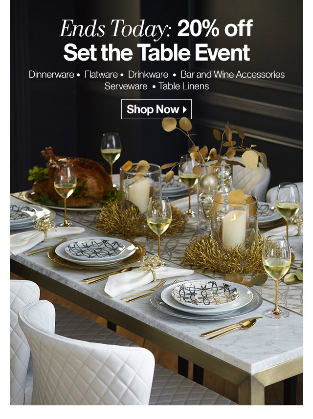 20% off Set the Table