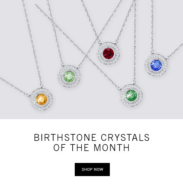 Birthstone crystals of the month