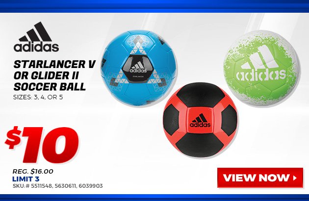 adidas Starlancer V or Glider II Soccer Ball