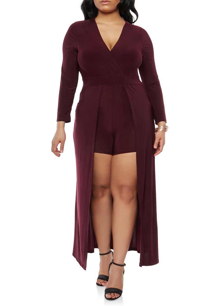 Plus Size Maxi Romper