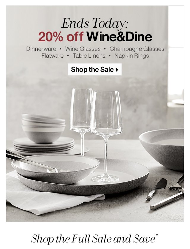 Ends Today: Wine&Dine