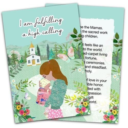 Postpartum affirmation card