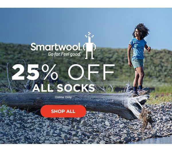 25% OFF Smartwool Socks *online only - Click to Shop All