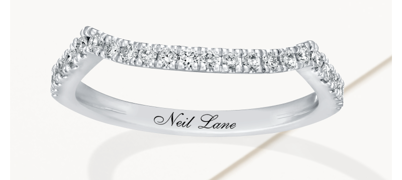 Neil Lane Diamond Wedding Band 1/4 ct tw Diamonds 14K White Gold