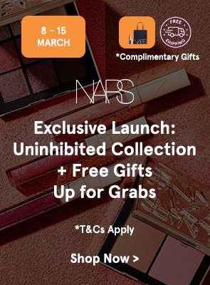 NARS Exclusive Launch: Uninhibited Collection + Free gifts Up for Grabs